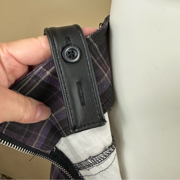 Killstar Tempest Purple Tartan Plaid Pencil Skirt Suspenders Goth Edgy Medium - Picture 6 of 15